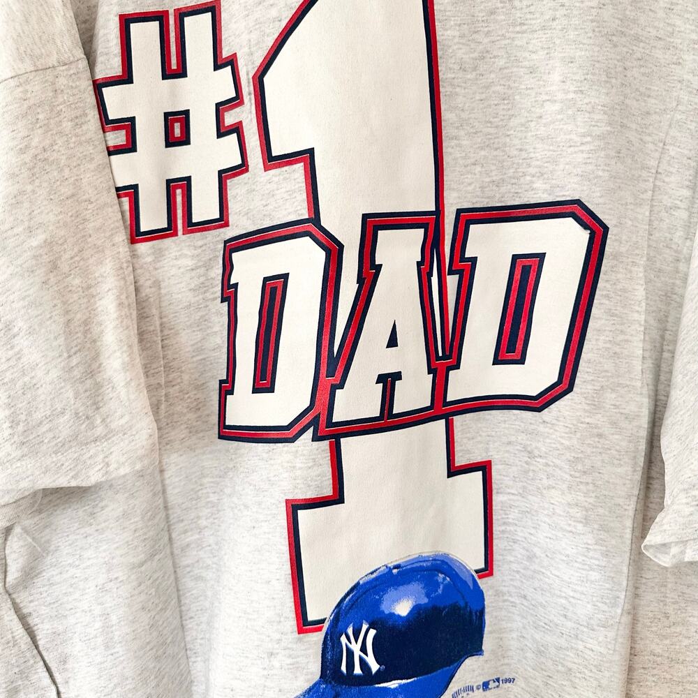 Hank Aaron Originals NY Yankees Fans Best Dads #1 Front Back Shirt Vintage 1997 - Picture 10 of 10